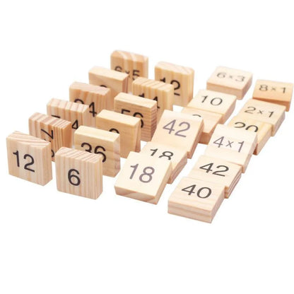 Wooden Digital Board Multiplication Table Educational Math Toy