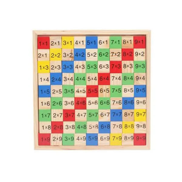 Wooden Digital Board Multiplication Table Educational Math Toy