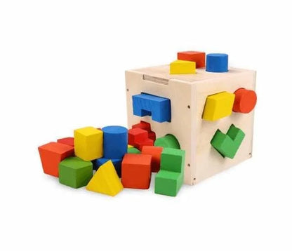 Wooden Educational 15 Hole Geometric Shapes Intelligence Box