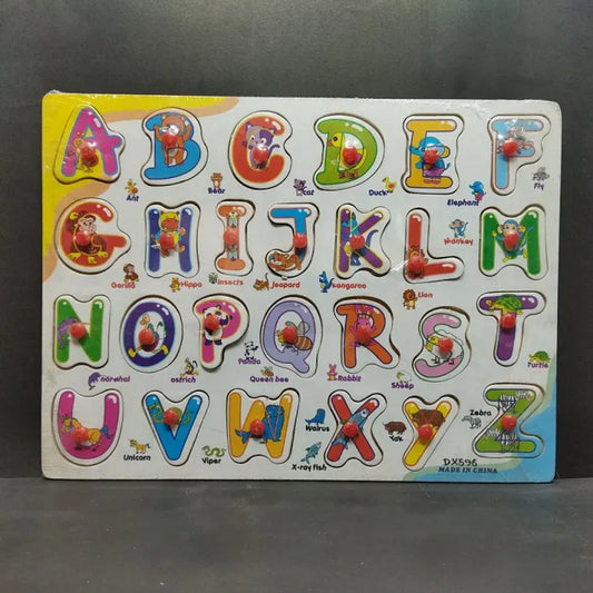 Wooden Educational ABC Alphabet Puzzle Plate