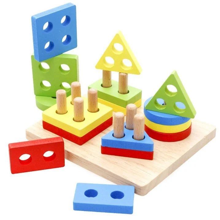 Wooden Educational Toy Geometry Intelligence Board