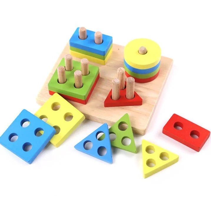 Wooden Educational Toy Geometry Intelligence Board