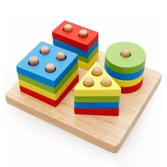 Wooden Educational Toy Geometry Intelligence Board