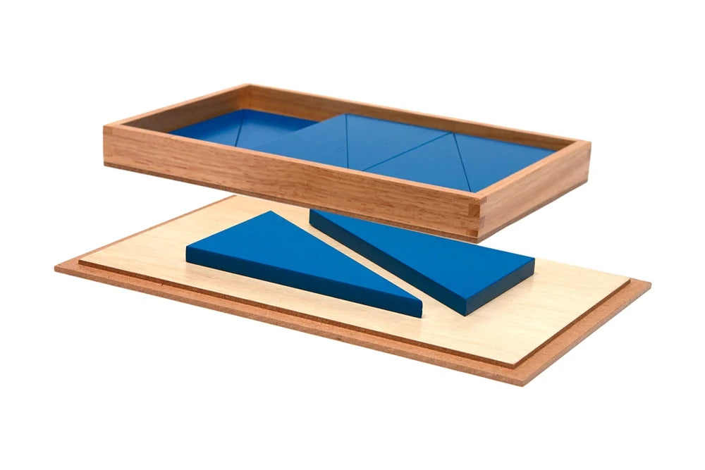 Wooden Montessori Blue Constructive Triangles