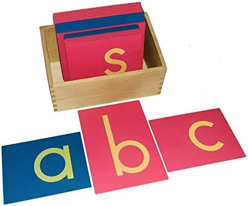 Wooden Montessori Lower Case Sandpaper Letters