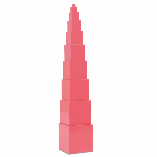 Wooden Montessori Pink Tower Mathematics Activity