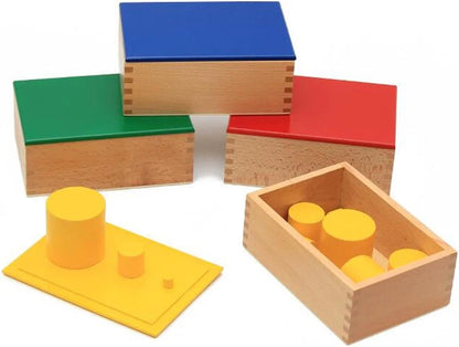 Wooden Montessori Set Of Knobless Cylinders