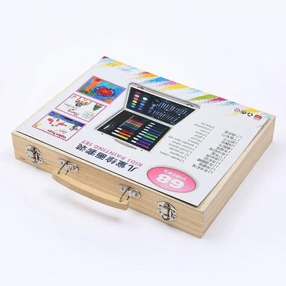 Wooden 68 Pcs Kids Painting Art Kit