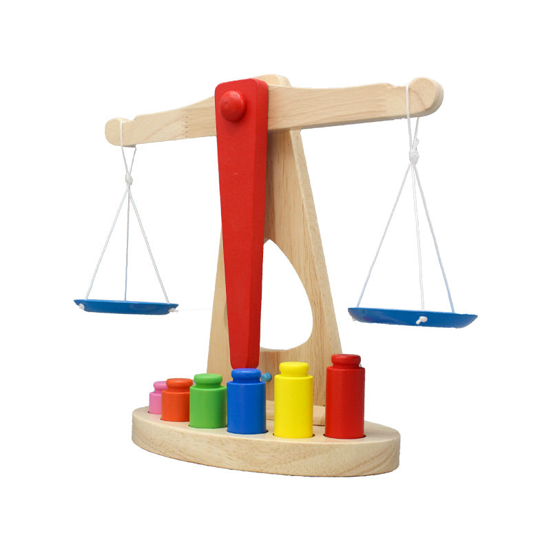 Wooden Balance Scale Early Learning Weight Child Kids Intelligence Toys