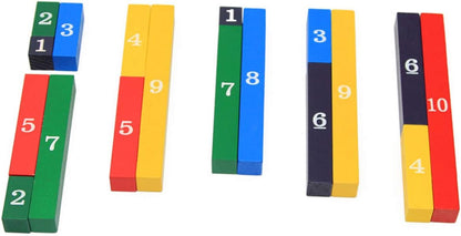 Wooden Montessori Learning Mathematics Number Rods