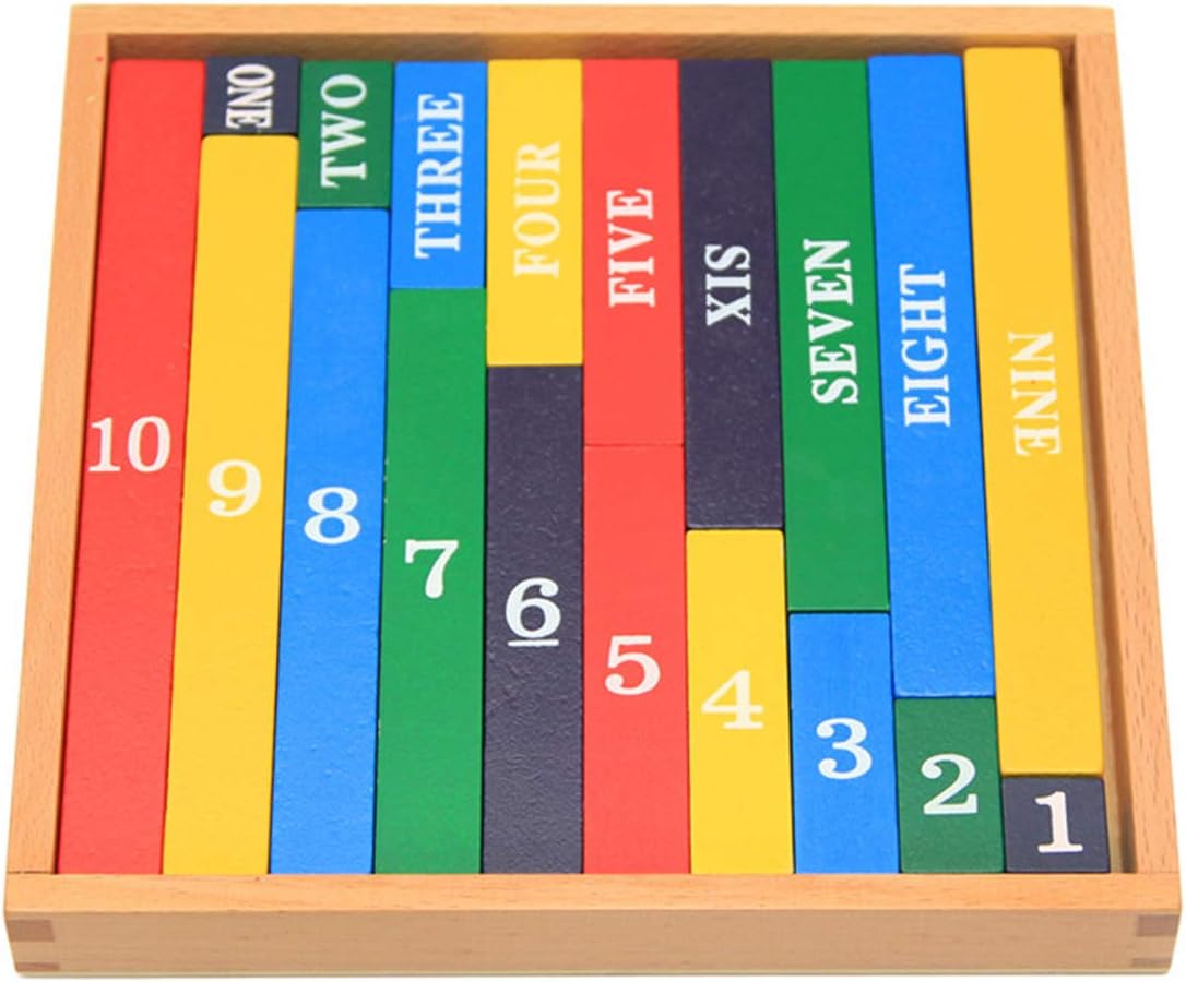 Wooden Montessori Learning Mathematics Number Rods