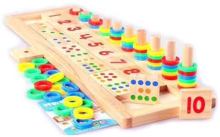 Wooden Kids English Learning Logarithmic Board