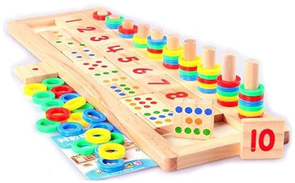 Wooden Kids English Learning Logarithmic Board