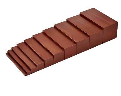 Wooden Montessori Brown Stairs for Censorial Learning