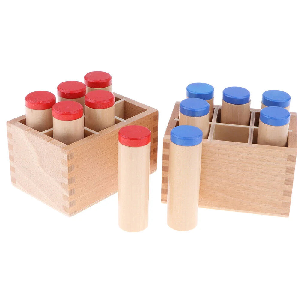 Wooden Montessori Teaching Sensorial Material Toy Sound Cylinder Box Set