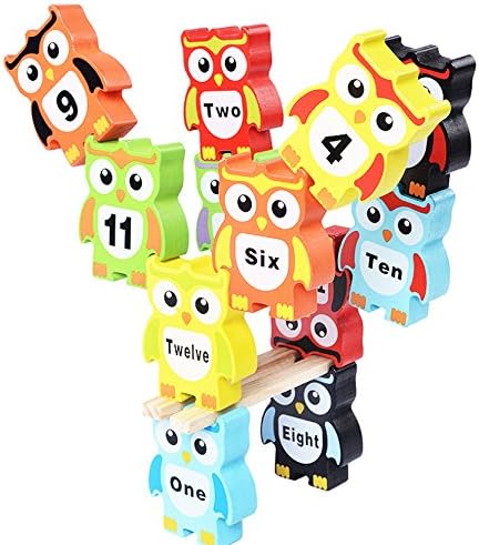 Wooden Owl Stack Happy Balancing Game