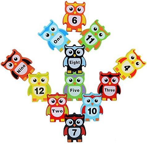 Wooden Owl Stack Happy Balancing Game