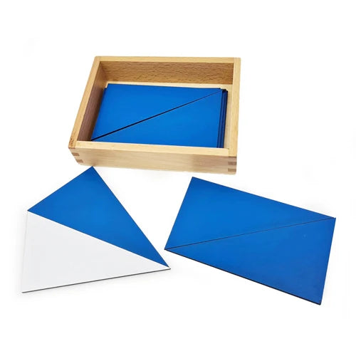 Wooden Montessori Blue Constructive Triangles