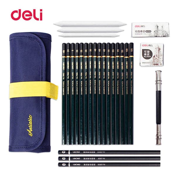 Deli 27 Pcs Fine-Art Drawing & Sketching Pencil Kit