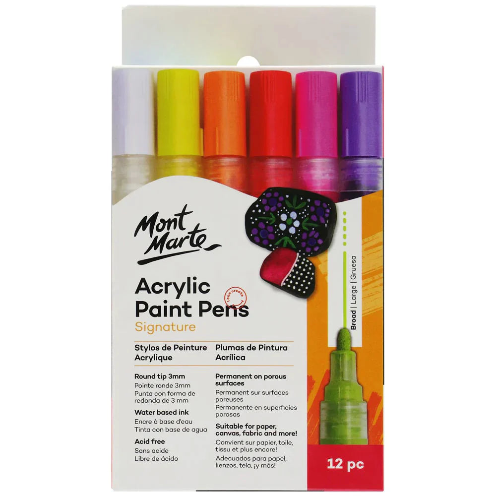 Mont Marte Acrylic Paint Pens Broad Tip