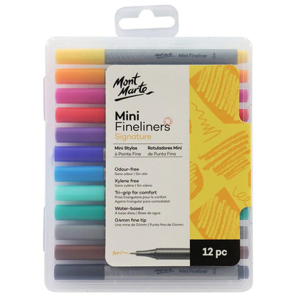 Mont Marte Signature Mini Fineliners Pack Of 12