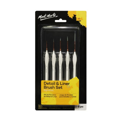 Mont Marte Detail & Liner Brush Set of 5