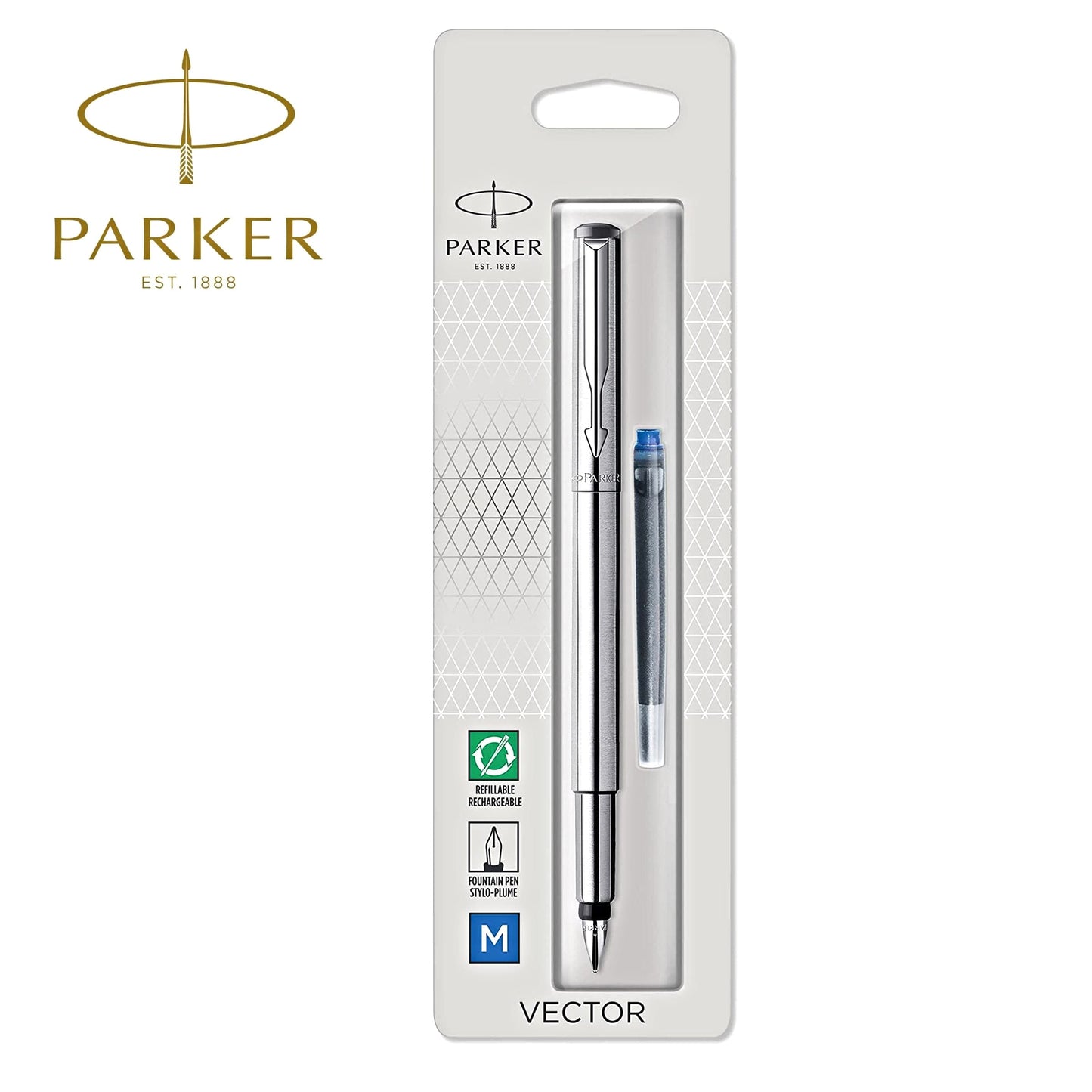 Parker Vector Fountain Pen Stainless Steel