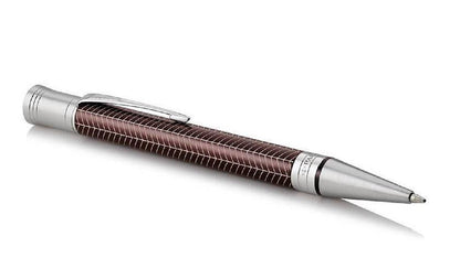 Parker Duofold Centennial Prestige Burgundy Chevron Pt Ballpoint Pen