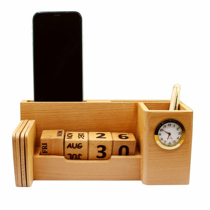 Wooden Pen Holder with XL Calendar Deal No.204