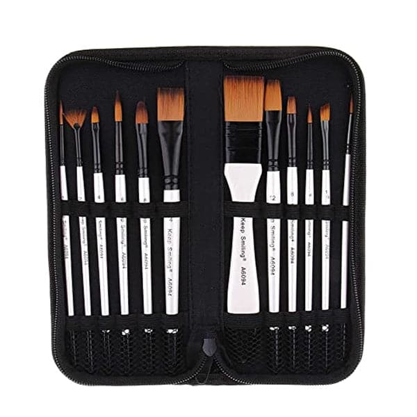 Keep Smiling Artist Value Brush Set of 12